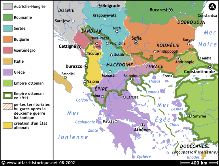The territorial changes in 1913